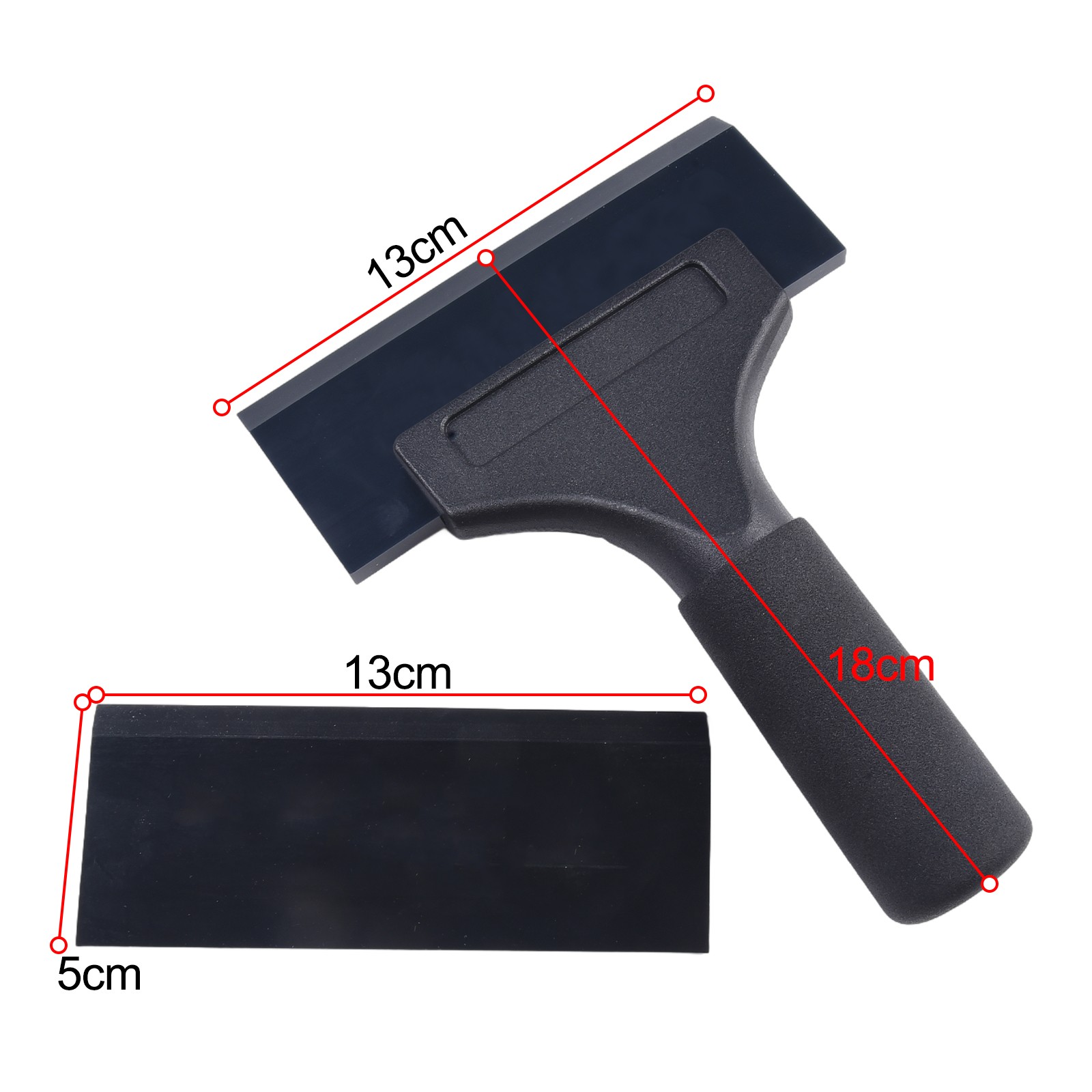 Aluminium Alloy Handle Rubber Squeegee Car Window Tint Squeegee Car Vinyl Wrapping Decal Cleaning Tools Winter Snow Removal Tool